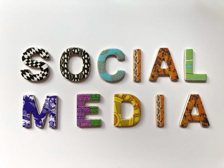 Colored social media signage