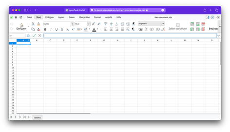 openDesk - Collabora Tabellenkalkulation