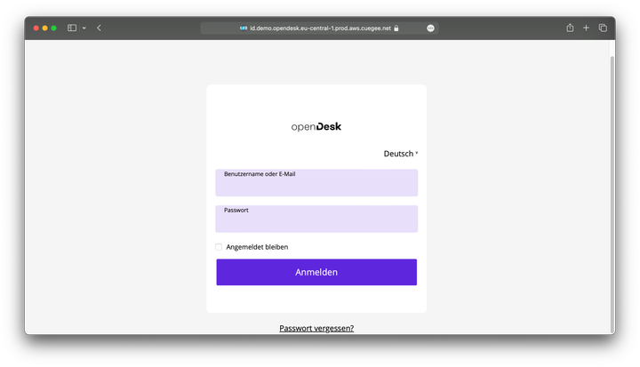 openDesk - Login